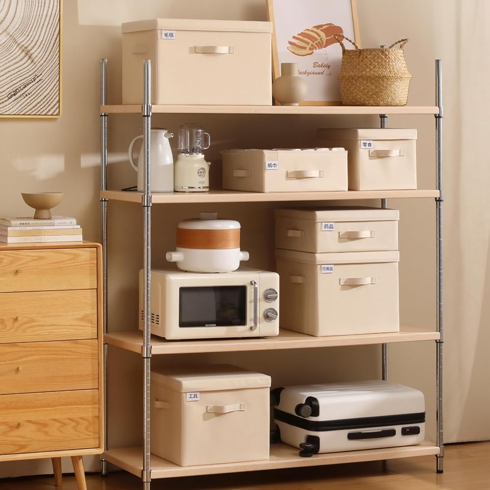 TIANZONG Storage Box with Lid, Large Capacity Storage Case, Clothes Storage Case, Foldable,