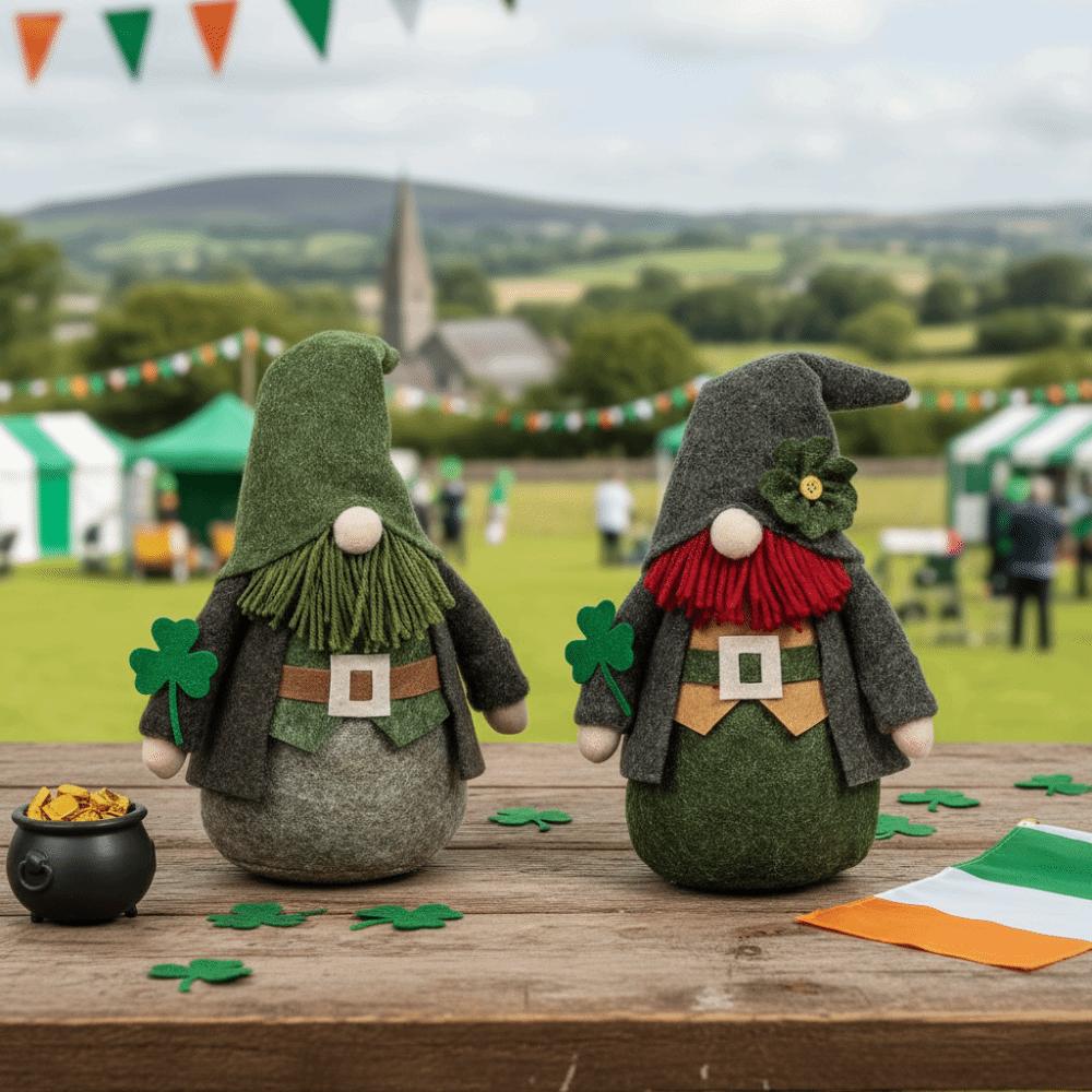 Green Faceless Old Man Doll Fashion Plush Ornaments Irish Day Dwarf Doll  Patrick's Day Celebration