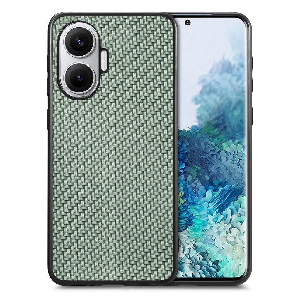 For Xiaomi Redmi Turbo 4 Pro 5G Case Carbon Fiber Texture PU+PC+TPU Phone Back Cover