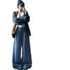 Korean Retro Plaid High Waist Wide Leg Pants for Women - Summer Drapey Straight Leg, Zhao Lusi Style.