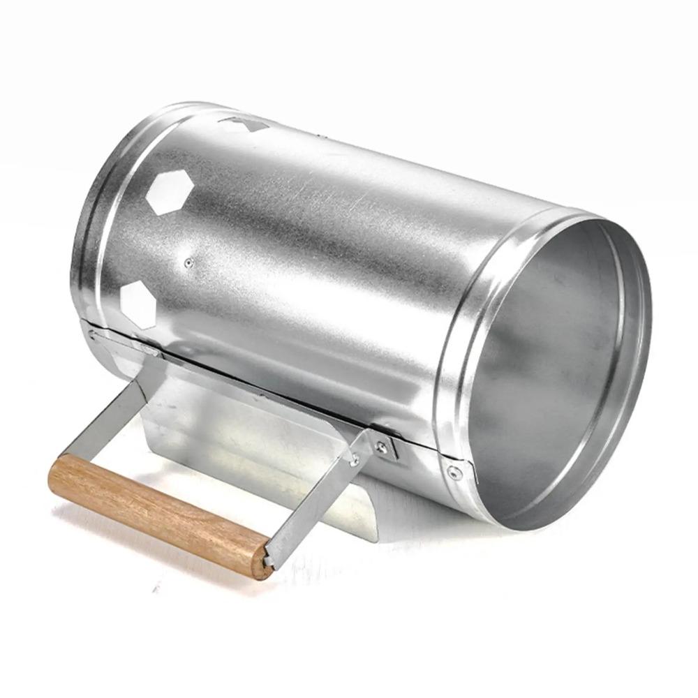With Handle BBQ Carbon Barrel Stainless Steel Barbecue Stove Ignition Cylinder Outdoor