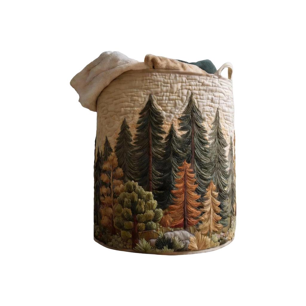 Quilted Laundry Storage Basket, And Suitable For Storing Dirty Clothes.