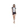 Li Ning Swimming Series Color Block Round Neck Pullover Short Sleeve Two-Piece Swimsuit Women Swimsuit White Black ASLT076-1