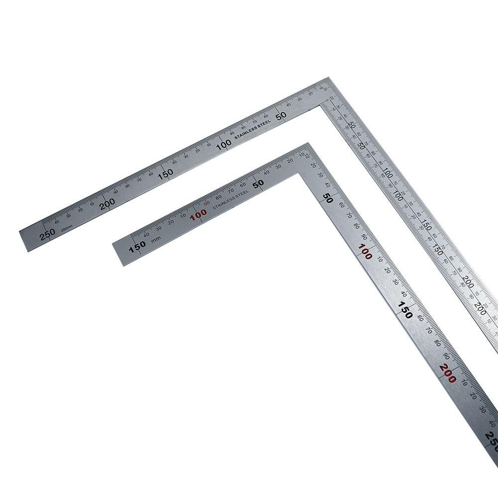 Metal Measuring Tool Double Sided 90 Degree Ruler 90 Angle Ruler L Shape Ruler Straight Ruler