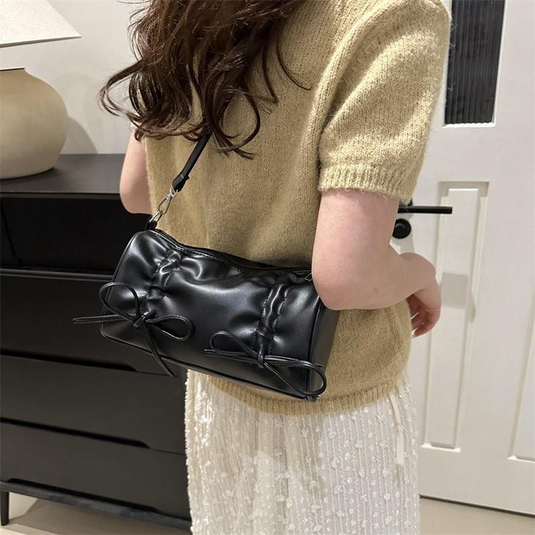 Stylish Korean-inspired Women's Shoulder Tote Bag With Bow For Spring Summer 2024