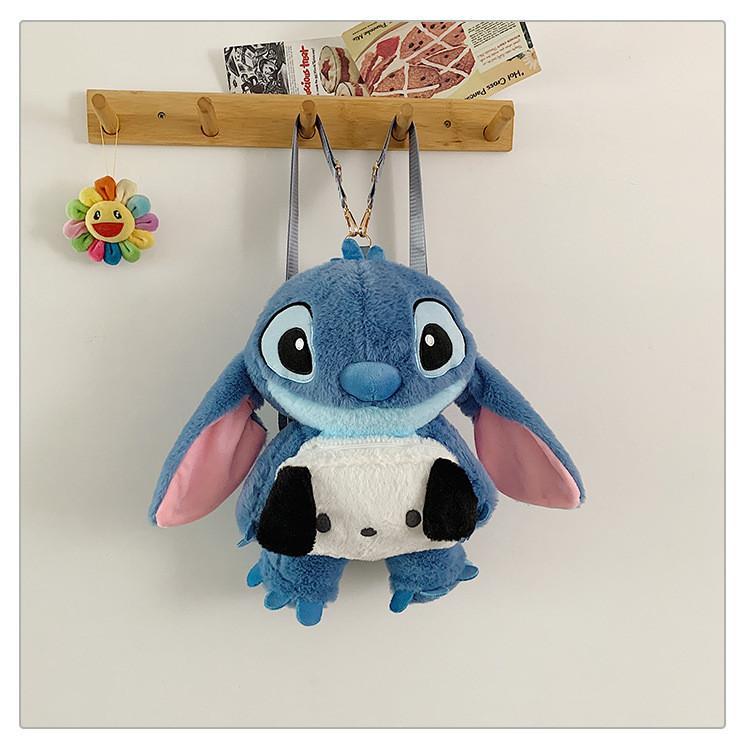 Плюшевый рюкзак-мультяшный персонаж Почакко (из Stitch) для девочек, с застежкой-молнией, для повседневных поездок