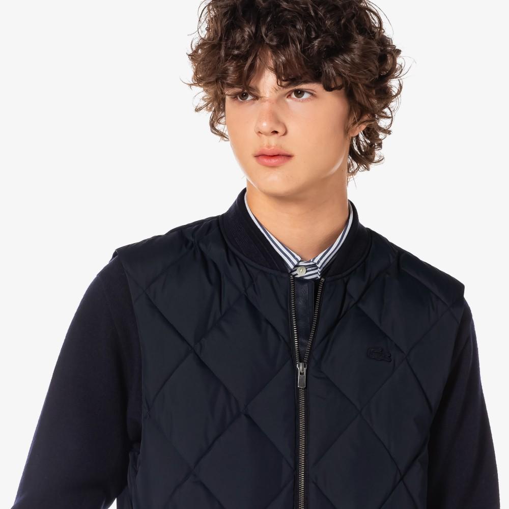 Lacoste Мужской стеганый пуховый жилет с ромбовидной прострочкой BH282E-55NHDE