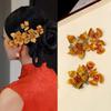 Beautiful Hanfu Flower Hair Clips Beads Exquisite Fairy Side Clips Chinese Ancient Hairpins  Girls