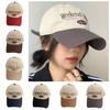Korean Embroidered Baseball Cap Adjustable Y2k Peaked Cap Retro Letter Baseball Hat Male/Female