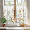 Curtain Valance, Wildflowers Spring Watercolor Flower Floral Print Plants Short Rod Pocket Window Treatment for Living Room, Bedroom, Kitchen,Bathroom