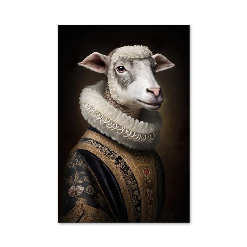 Аристократический постер с животными в стиле ретро, лев, жираф, кошка, печать на холсте, настенные художественные картины для украшения гостиной и дома