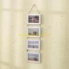 F26C Collage Picture Frames,4 Openings Hanging Photo Frame Set Display Horizontal Pictures for Wall Decors,4×6inch Photo