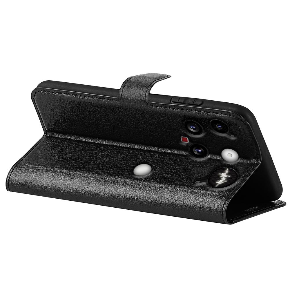 Ни за что Телефон (3) Чехол 5G Текстура личи Ударопрочный Кожаный Чехол-кошелек для телефона