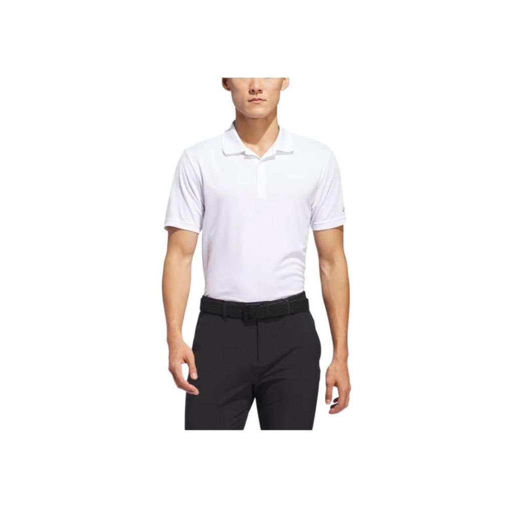 Adidas Футболка-поло прямого кроя с логотипом гольфа Core Performance Primegreen, мужские топы белого цвета IU4441