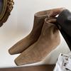 Модные Eilyken Осенне-зимние женские ботильоны на низком каблуке, обувь на молнии, модный острый носок, удобные ботильоны, женская обувь