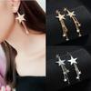 Fashion Star Earrings Gold Long Tassel Drop Dangle Earrings Ear Stud for Women
