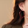 Серьги Ankola Retro Red Geometric Square - европейская и американская мода высокого класса, стиль Гонконга