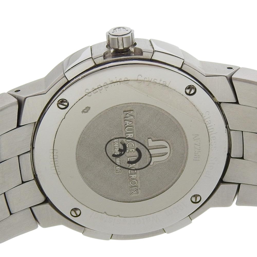 Maurice Lacroix Milestone Watches AF22581 Серебристый Синий Циферблат Нержавеющая Сталь Кварцевый Аналоговый дисплей мужские Б/у