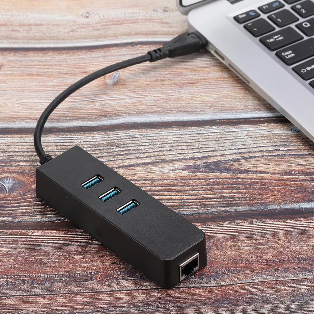 Адаптер-конвертер DM HE27 RTL8153 USB 3.0 Ethernet с 3-портовым концентратором 3.0 в RJ45 без диска