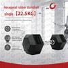 Jungao Hexagonal Rubber-Coated Cast Iron Dumbbells