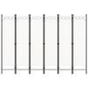 VidaXL Room Divider 6 Panels Cream White 240x180 Cm