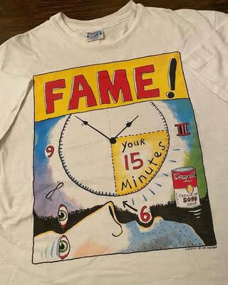 Редкий! Футболка Fred Babb Fifteen Minutes Of Fame Унисекс Концертная S до 5XL El677