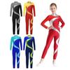 Girls Figure Skating Dance Artistic Gymnastics Stage Suit Kids Full Body Unitard Ballet Bodysuit Jumpsuits Rhinestone Dancewear