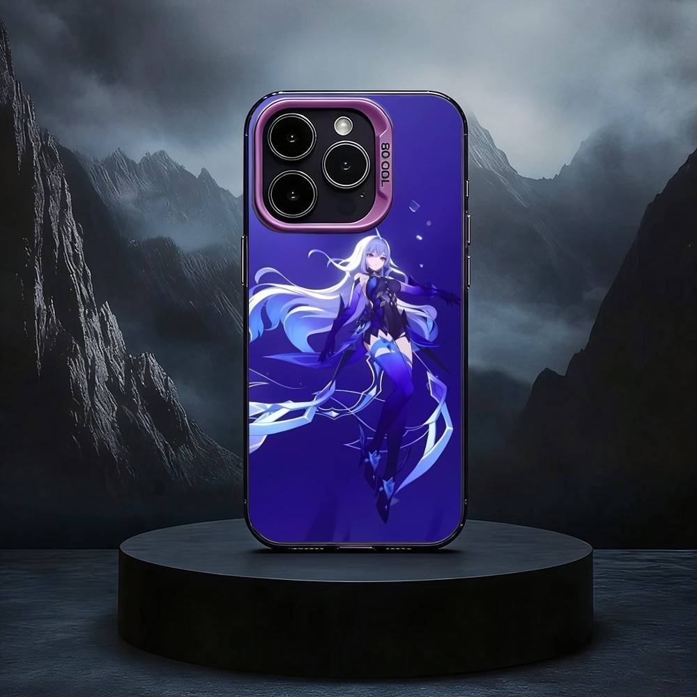 Чехол для телефона S-Skirk G-Genshin Impact Для iPhone17,16,15,14,13,12,11 Plus,Pro Max Черный Конфетный серебристый чехол для телефона