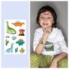1 Sheet Kids Glitter Sticker Toys Dinosaur Fake Tattoo Stickers Kids Watertransfer Sticker