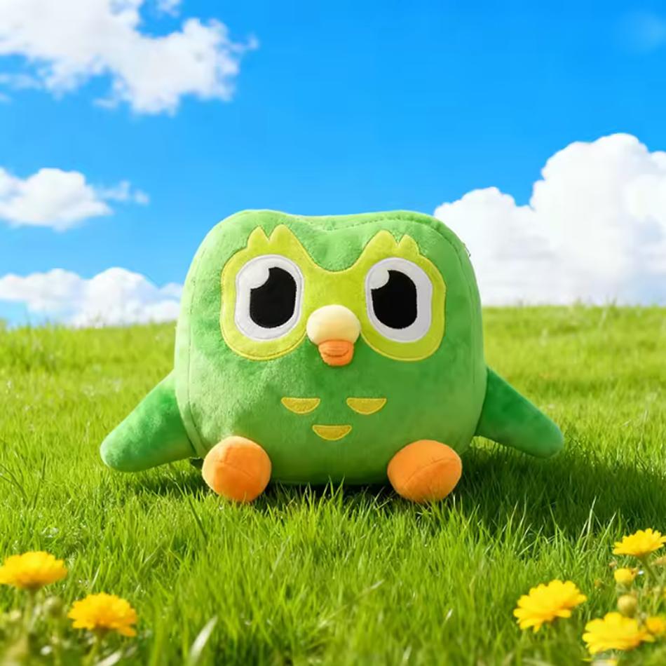 Cute Green Cartoon Owl Plush Toy Soft Stuffed Animal Companion For Kids Birthday Gift
