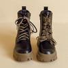 2025 New Spring British Style Women's Boots Thick Sole British Style Simple Women's Shoes