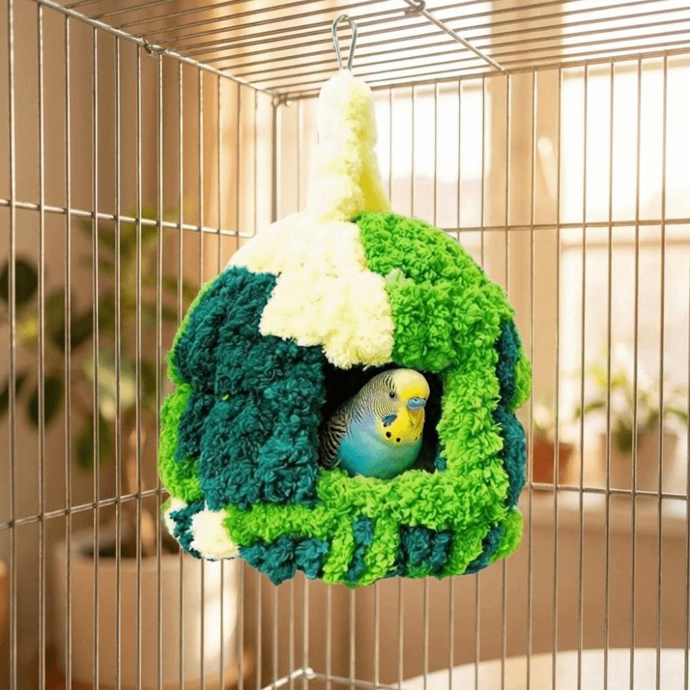 Plush Parrot Warm Nest Warm Bird Hanging Hammock Hanging Parrot House Cage Accessories