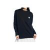 MLB New York Yankees Logo Embroidered Crew Neck Pullover Long Sleeve T-Shirt Unisex Tops Black 3ATSB0131-50BKS