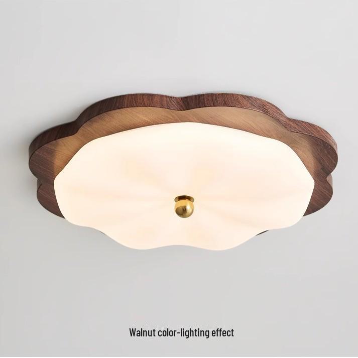 "Wabi-Sabi Retro Gold Ceiling Lamp: Medieval Resin Design for Master Bedroom and Study"