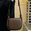 Simple And Versatile Texture Retro Saddle Bag Crossbody Small Bag Women'S Summer Shoulder Bag