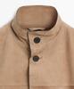 Massimo Dutti Nubuck Leather Strap Collar Jacket