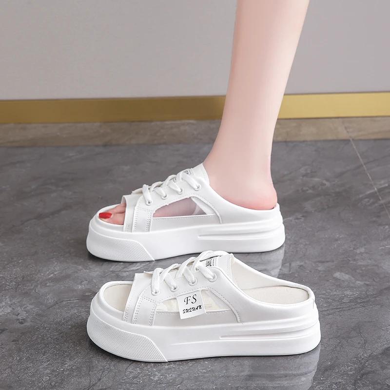 Летние новые сандалии One Step, женская верхняя одежда, модная и толстая подошва, повседневная пляжная обувь в стиле ретро