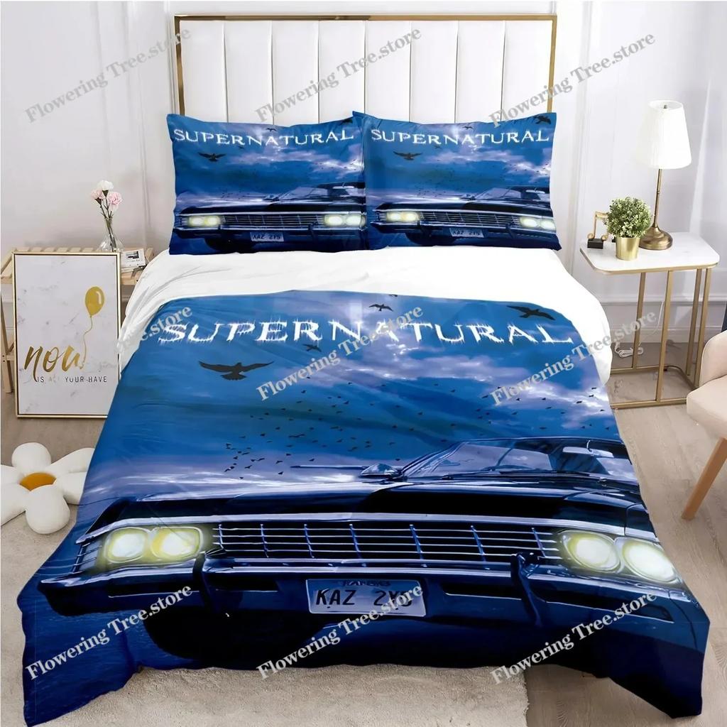2025 Personality Supernaturalbed Sheet Duvet Pillowcase Bed Sheet Three Piece Bedding Soft Quilt029963
