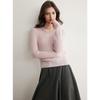 ELLE Женский облегающий вязаный свитер из смесовой шерсти мериноса