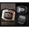 Domineering Skull Barrel Silicone Waterproof Sports Quartz Men's Watch with Gift Box