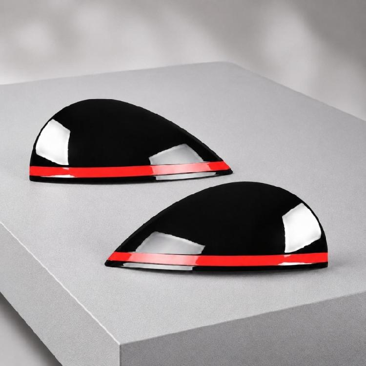 Listed F55 F56 F57 Lamp Brow Trim Pair, Coated Accent Pieces with Adhesive Mounting and Model-Year Fit Details