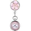 Lancardo Nurse Watch Clip Clock Nurse Retractable Nurse Inverted Clock Cute Flower Pocket Watch Analog Perfect Gift to Nurse Day