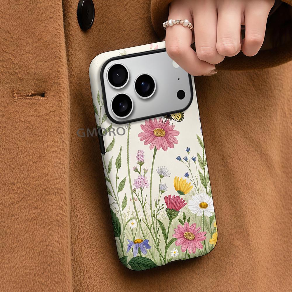 Применимый iPhone17 продвинутый сенсорный иллюстрация чехол для мобильного телефона Apple 16/15/14 pm чехол-пленка 2-в-1 противоударный чехол