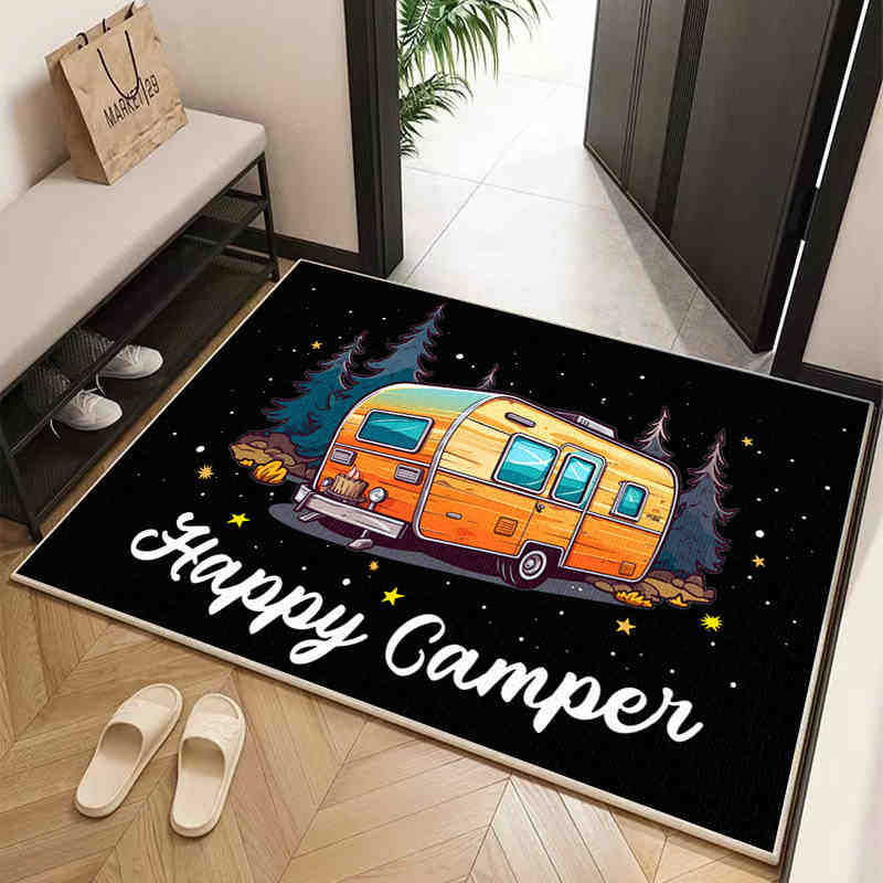 Домашний коврик в американском стиле для входной двери, скребущий грязь и почву, грязеотталкивающий, коврик из хрустального бархата, бытовой коврик, за которым легко ухаживать