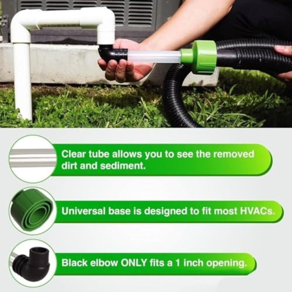 Wear Resistant Drain Line Cleaner Tool Universal Attachment HVAC Unclogging Adapter  Home Office