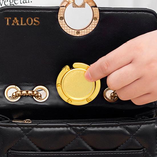 Складной крючок для сумки с магнитом, противоскользящий дизайн, универсальная совместимость, экономящий место металлический крючок для сумки, вешалка для кошелька