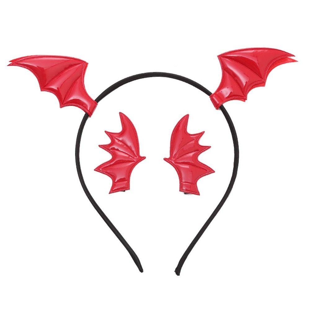 Costume Bat Headband Bat Wings Shape Devil Ears Hairband Cute Hair Hoops Haunted House Party