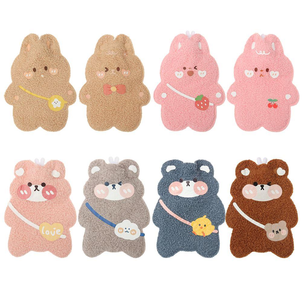 Reusable Portable Cartoon Plush Water Injection Relaxing Hot Water Bottle Hand Warmer