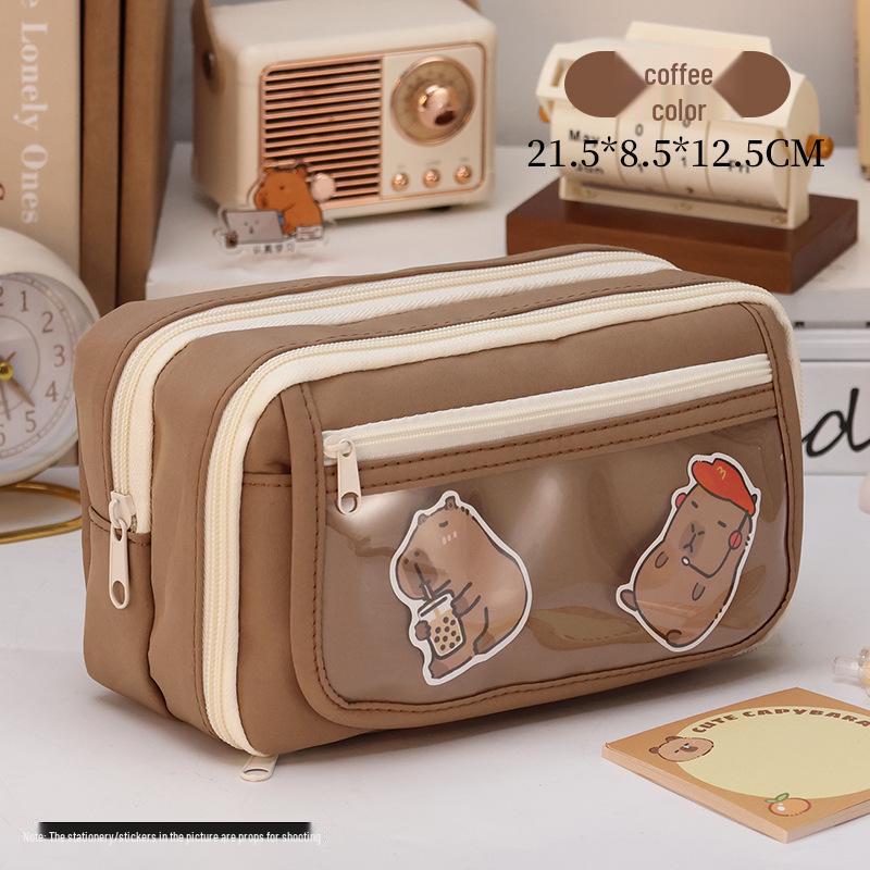 Вместительный пенал для учеников младших классов с простым корейским дизайном, идеально подходит для девочек.