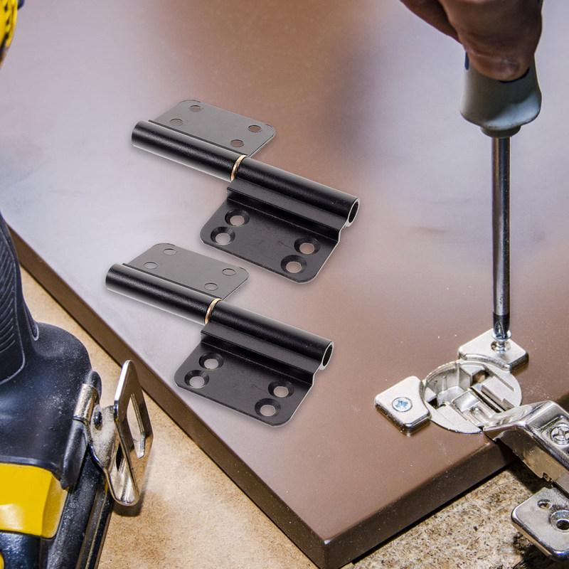 4Pcs Heavy Duty Aluminum Alloy Door Hinges for Bathroom Toilet Rotary Screen Doors Easy Install Adjustable Left Right Opening